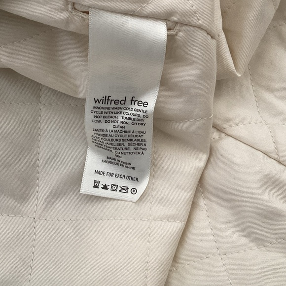 Wilfred Geometric Pattern Teddy Jacket in Cream and Brown - Picture 7 of 8